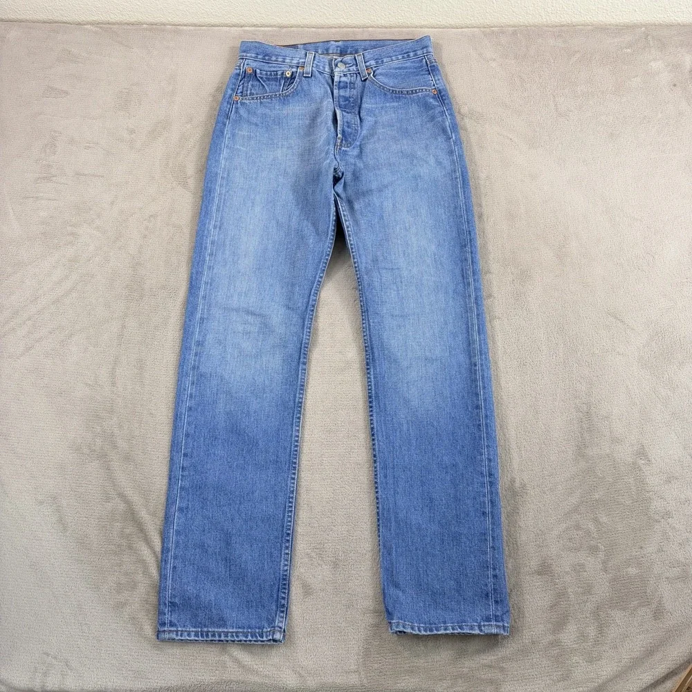 Vintage Levis 501 Jeans Men 30x33 (Tag 31x34) Blue Denim Button Fly Made Hungary